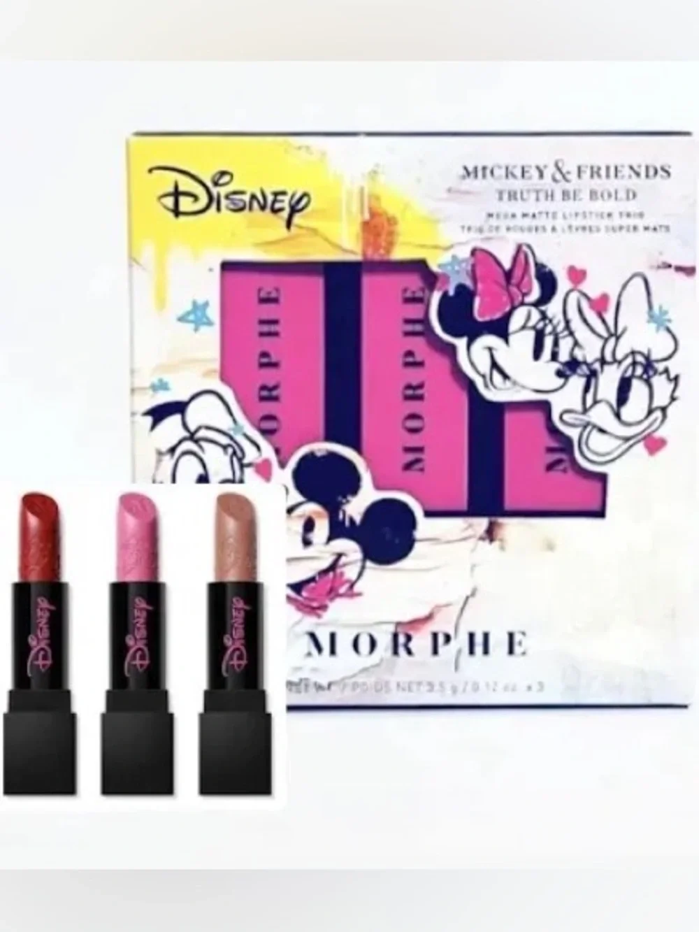 Morphe Disney Truth Be Bold Lipstick Trio - Pink